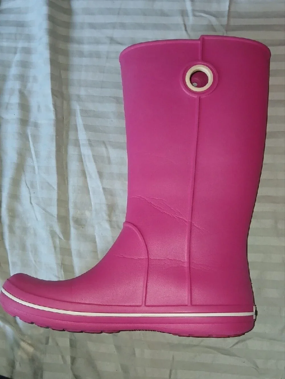 CROCS Womens Hot Pink Tall Rain Boots Sz: 8